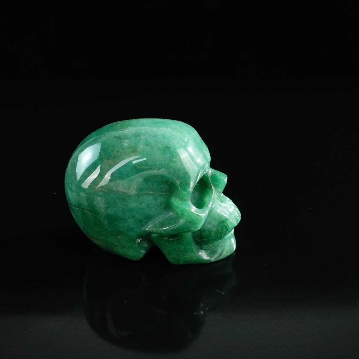 3.0" Green Aventurine Crystal Skull Carving - Unique Piece #GA06