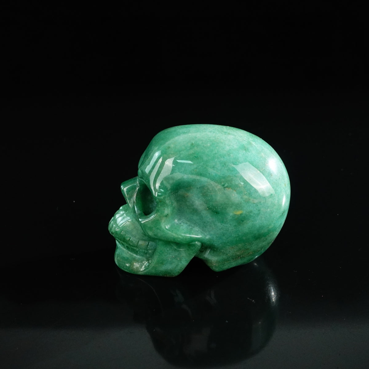 3.0" Green Aventurine Crystal Skull Carving - Unique Piece #GA06