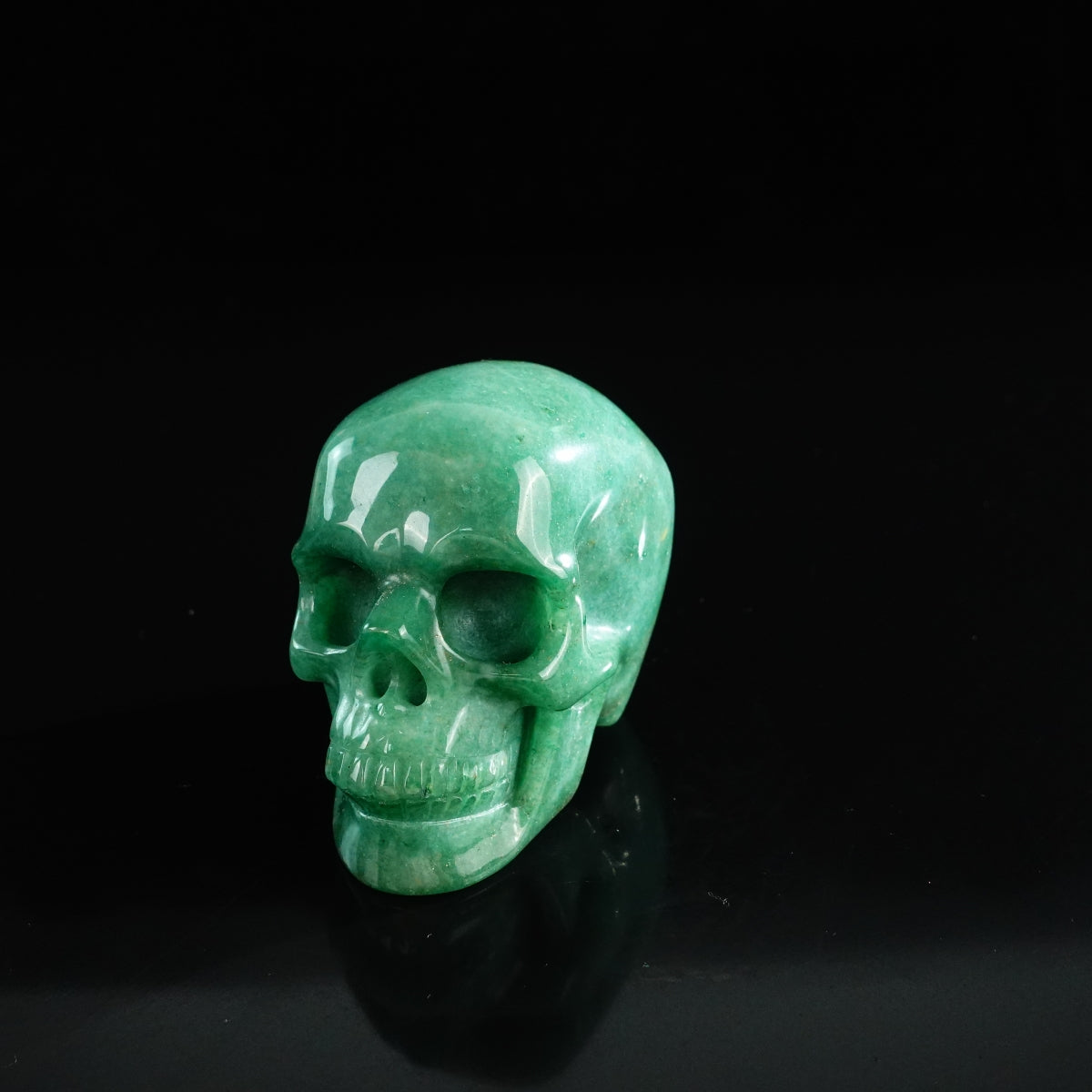 3.0" Green Aventurine Crystal Skull Carving - Unique Piece #GA06