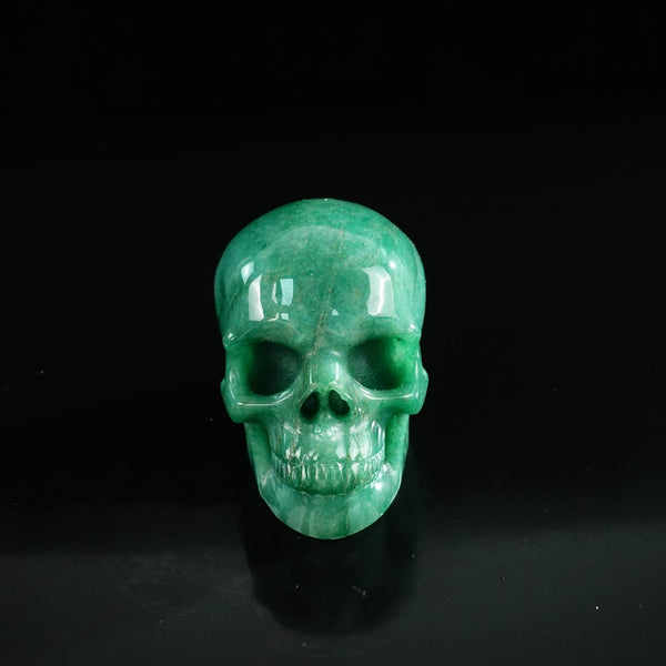 3.0" Green Aventurine Crystal Skull Carving - Unique Piece #GA07