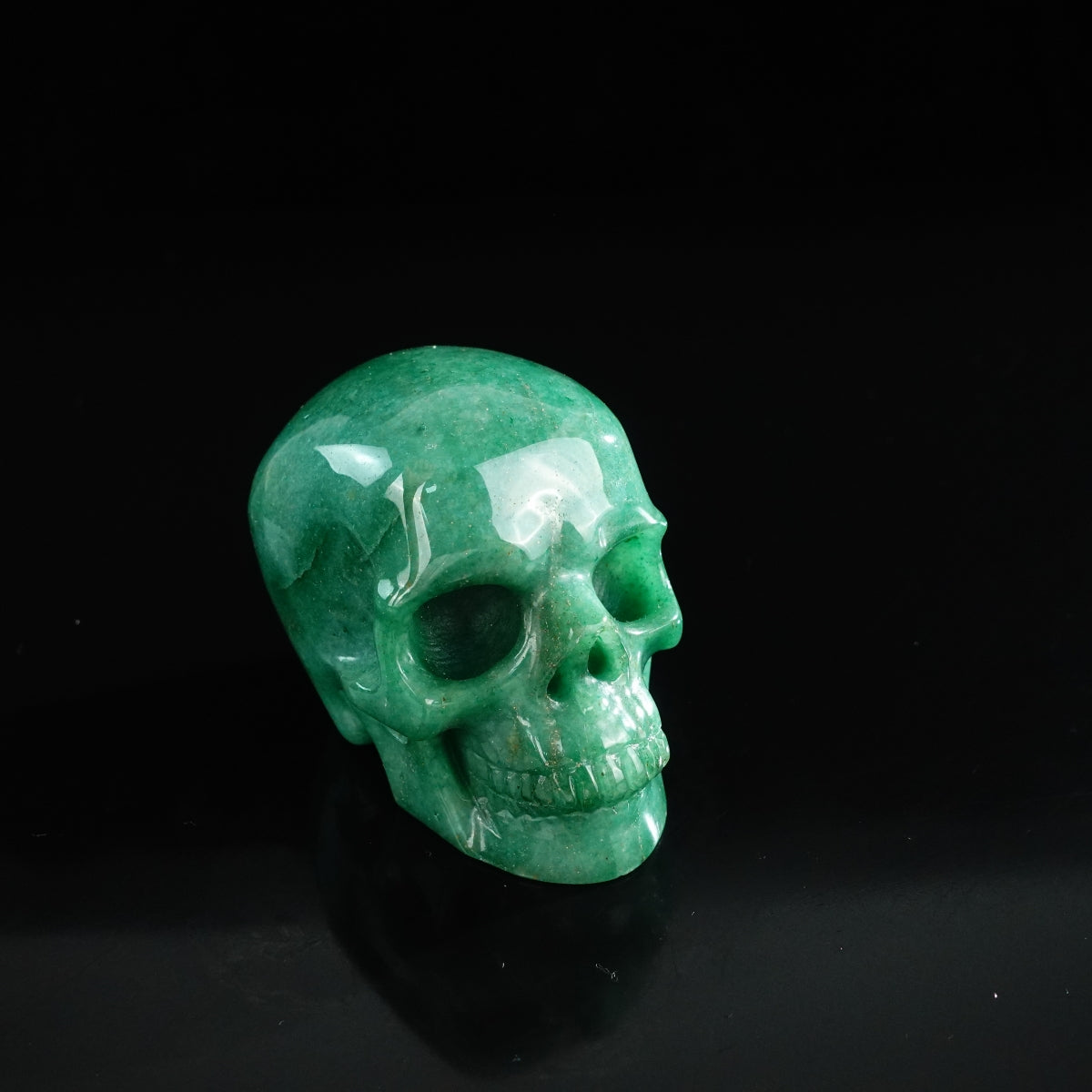3.0" Green Aventurine Crystal Skull Carving - Unique Piece #GA07