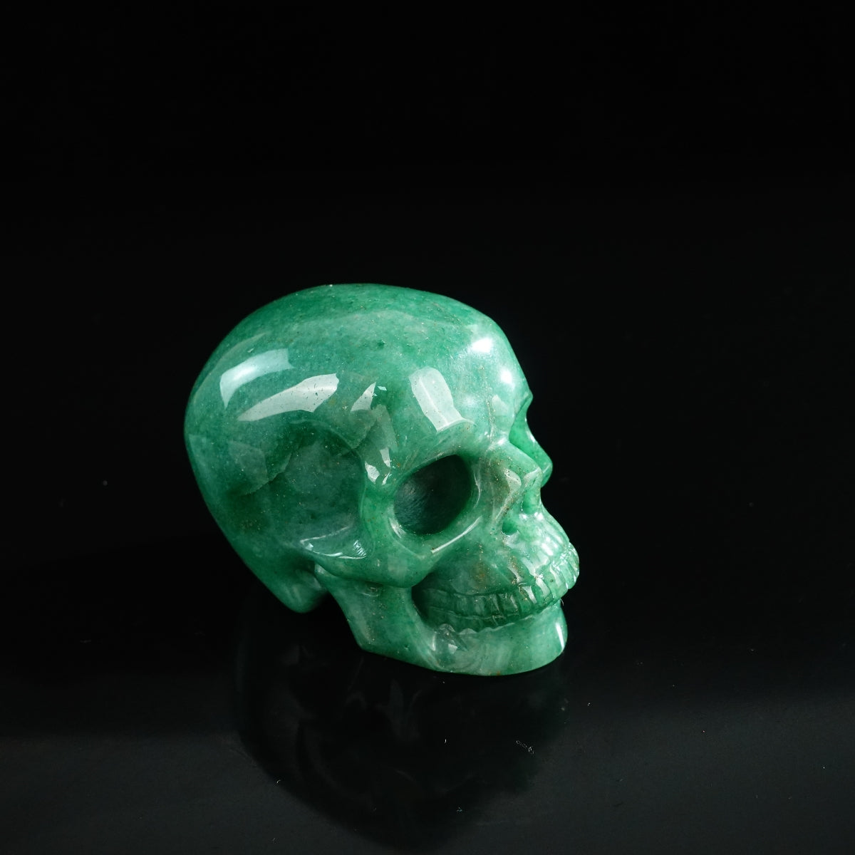 3.0" Green Aventurine Crystal Skull Carving - Unique Piece #GA07