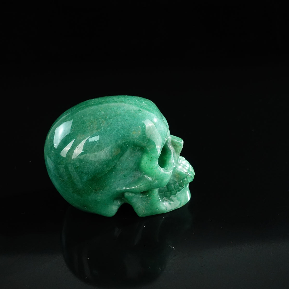 3.0" Green Aventurine Crystal Skull Carving - Unique Piece #GA07