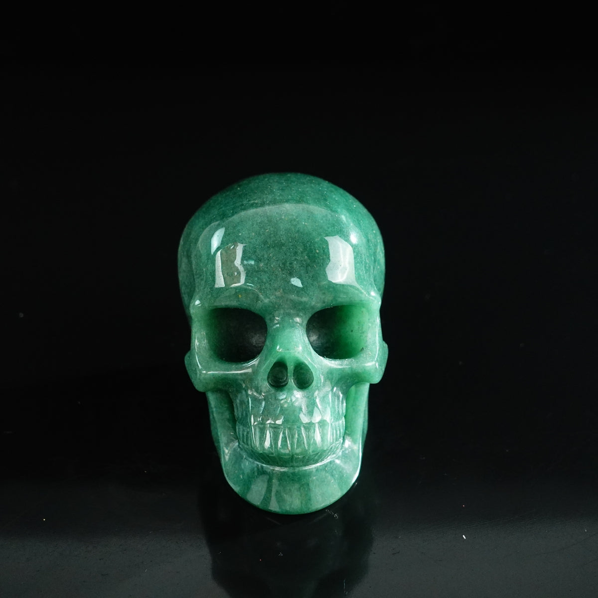 3.0" Green Aventurine Crystal Skull Carving - Unique Piece #GA08
