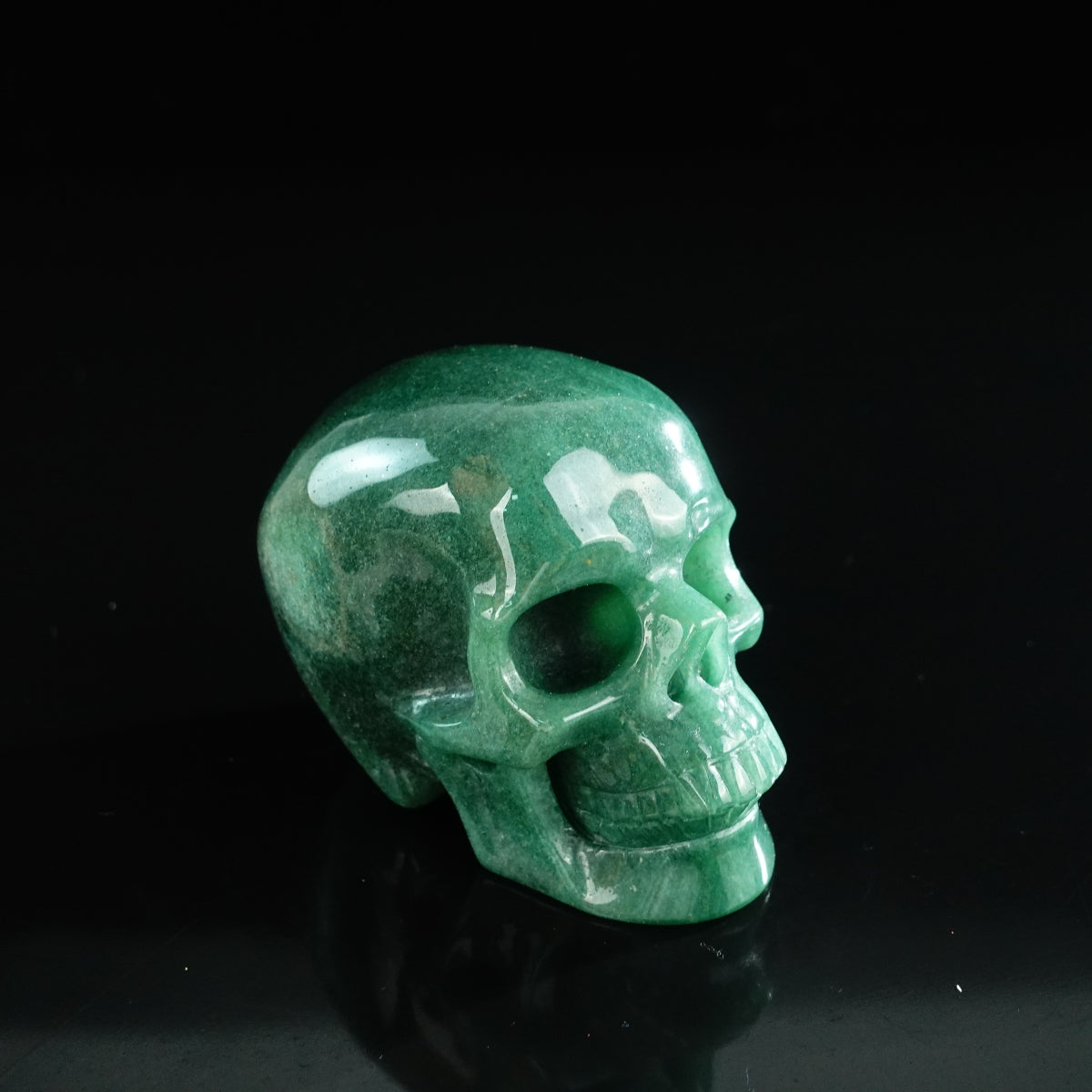 3.0" Green Aventurine Crystal Skull Carving - Unique Piece #GA08