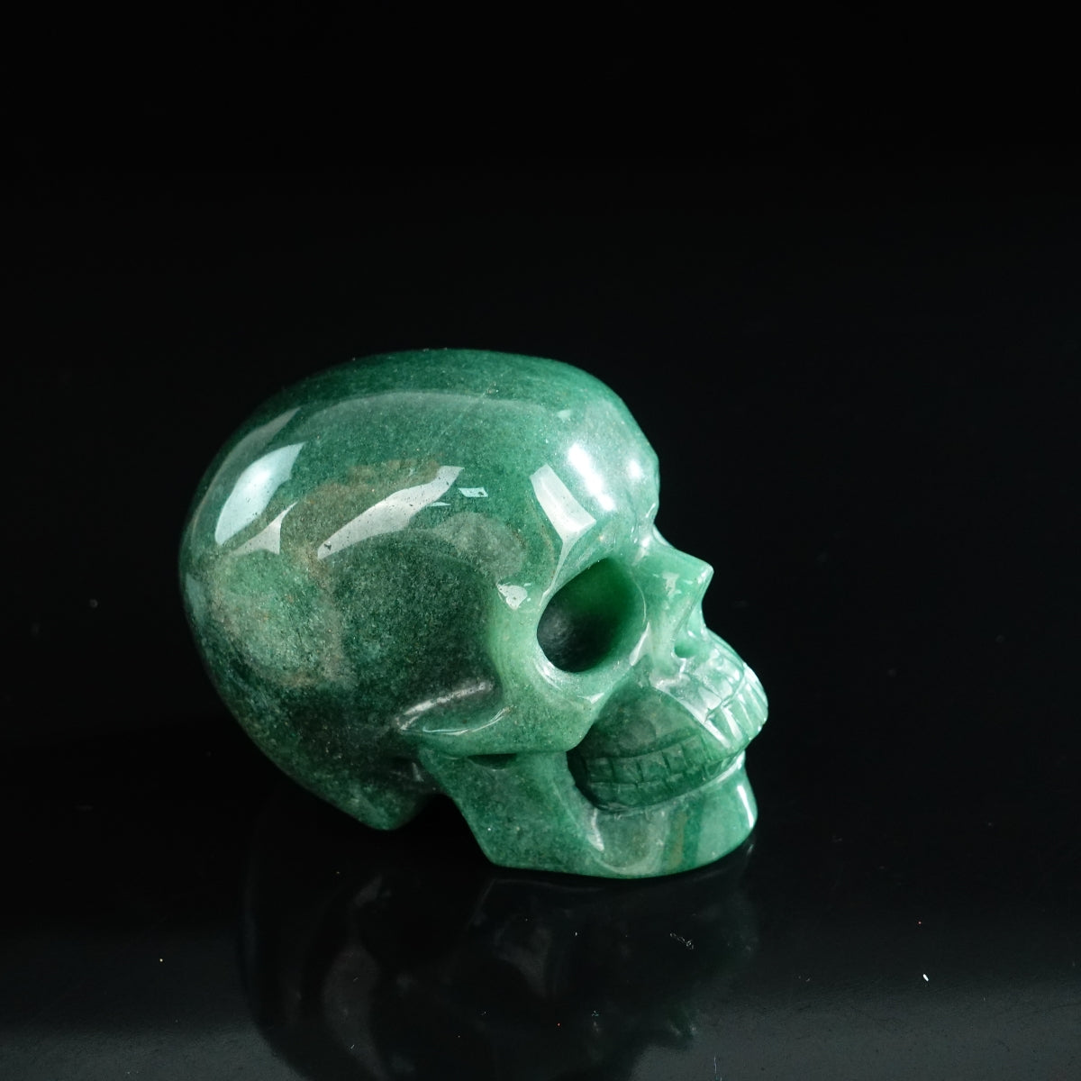 3.0" Green Aventurine Crystal Skull Carving - Unique Piece #GA08
