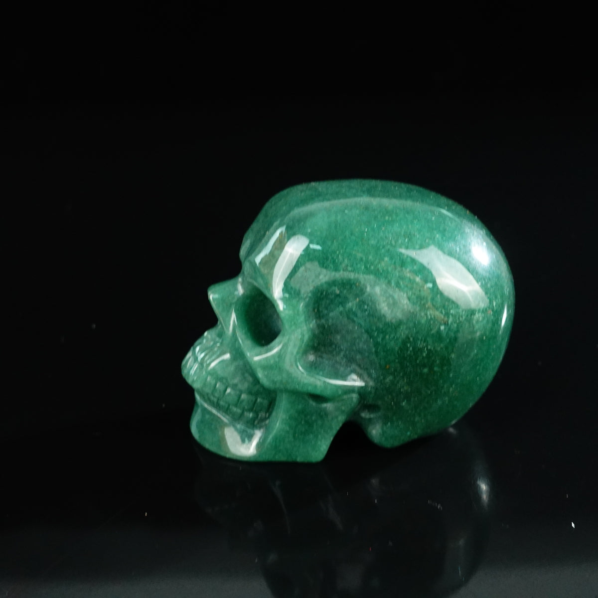 3.0" Green Aventurine Crystal Skull Carving - Unique Piece #GA08