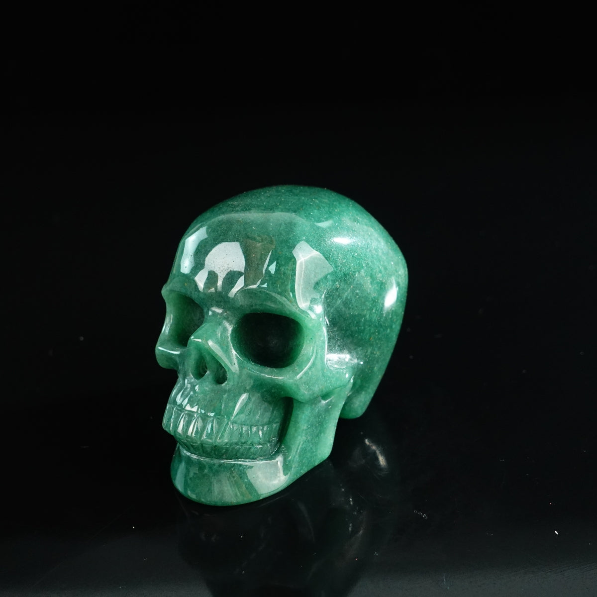 3.0" Green Aventurine Crystal Skull Carving - Unique Piece #GA08