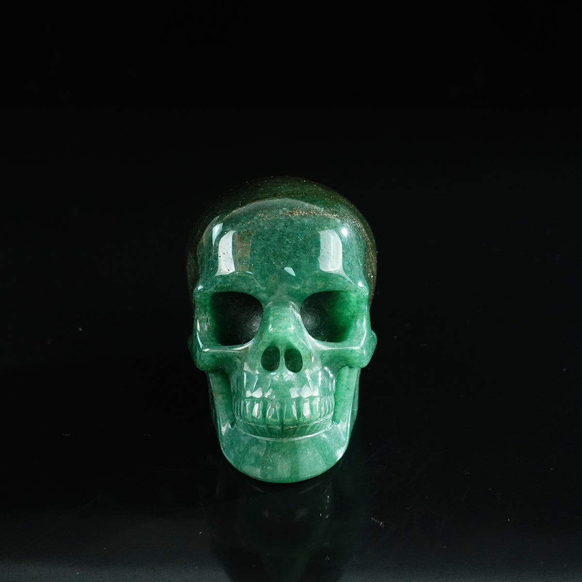 3.0" Green Aventurine Crystal Skull Carving - Unique Piece #GA09