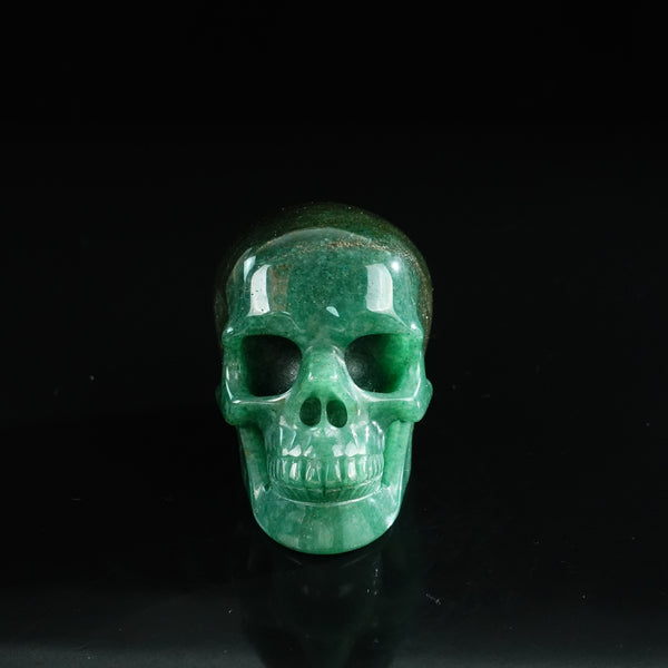 3.0" Green Aventurine Crystal Skull Carving - Unique Piece #GA09