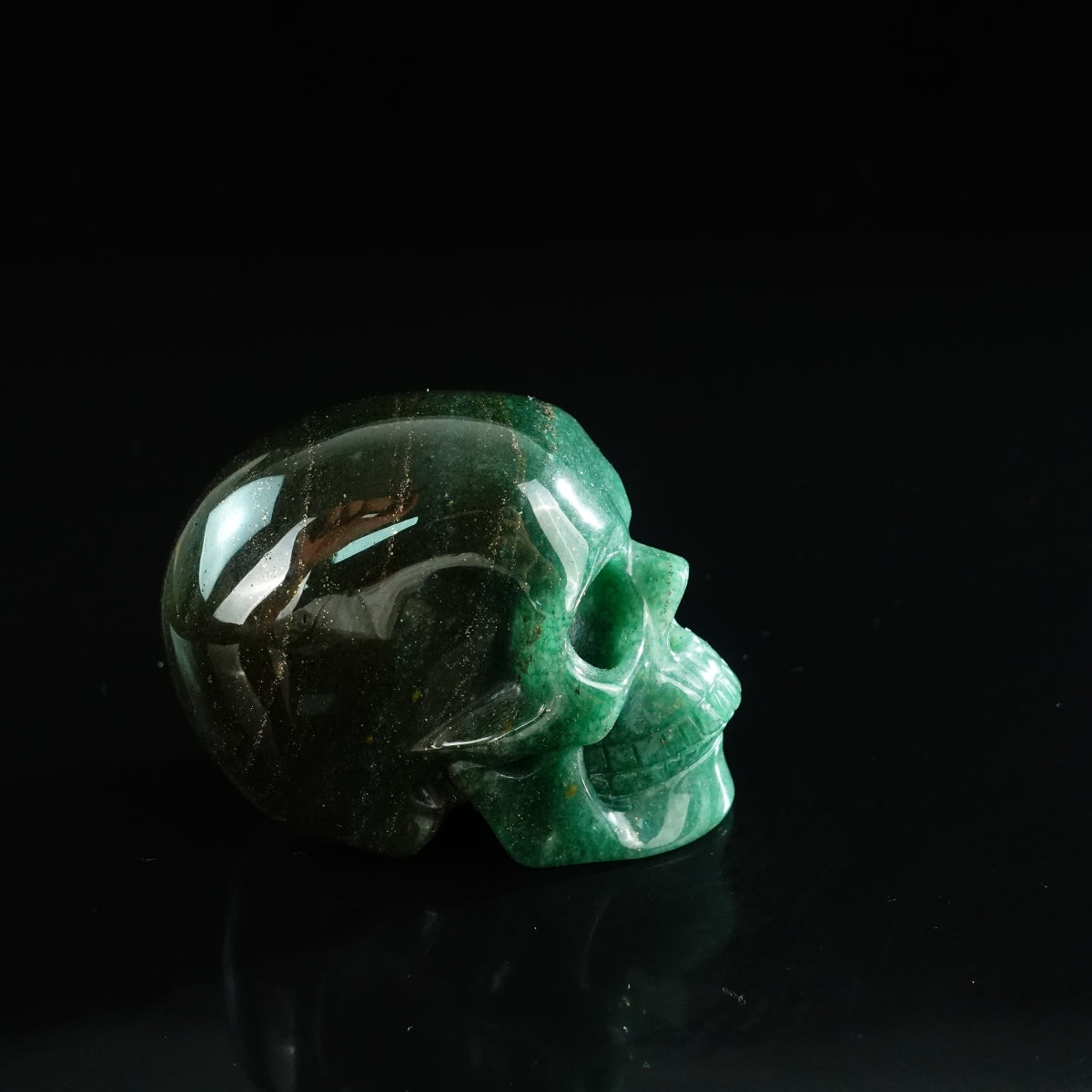 3.0" Green Aventurine Crystal Skull Carving - Unique Piece #GA09