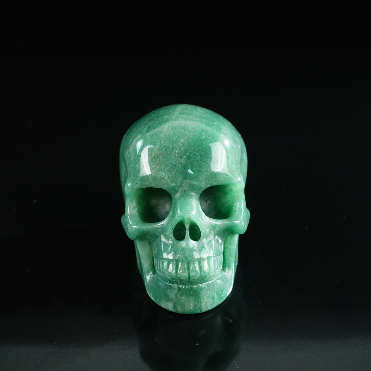 3.0" Green Aventurine Crystal Skull Carving - Unique Piece #GA10