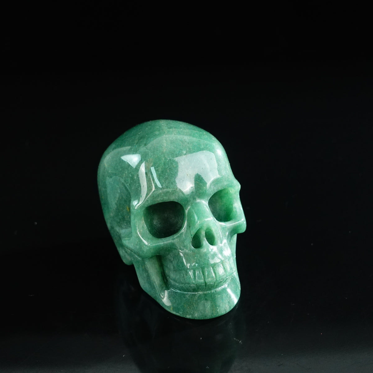 3.0" Green Aventurine Crystal Skull Carving - Unique Piece #GA10