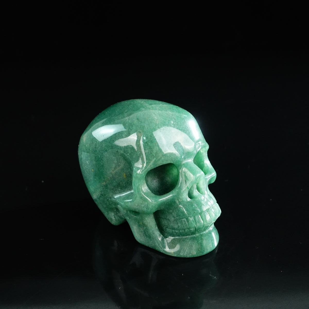 3.0" Green Aventurine Crystal Skull Carving - Unique Piece #GA10