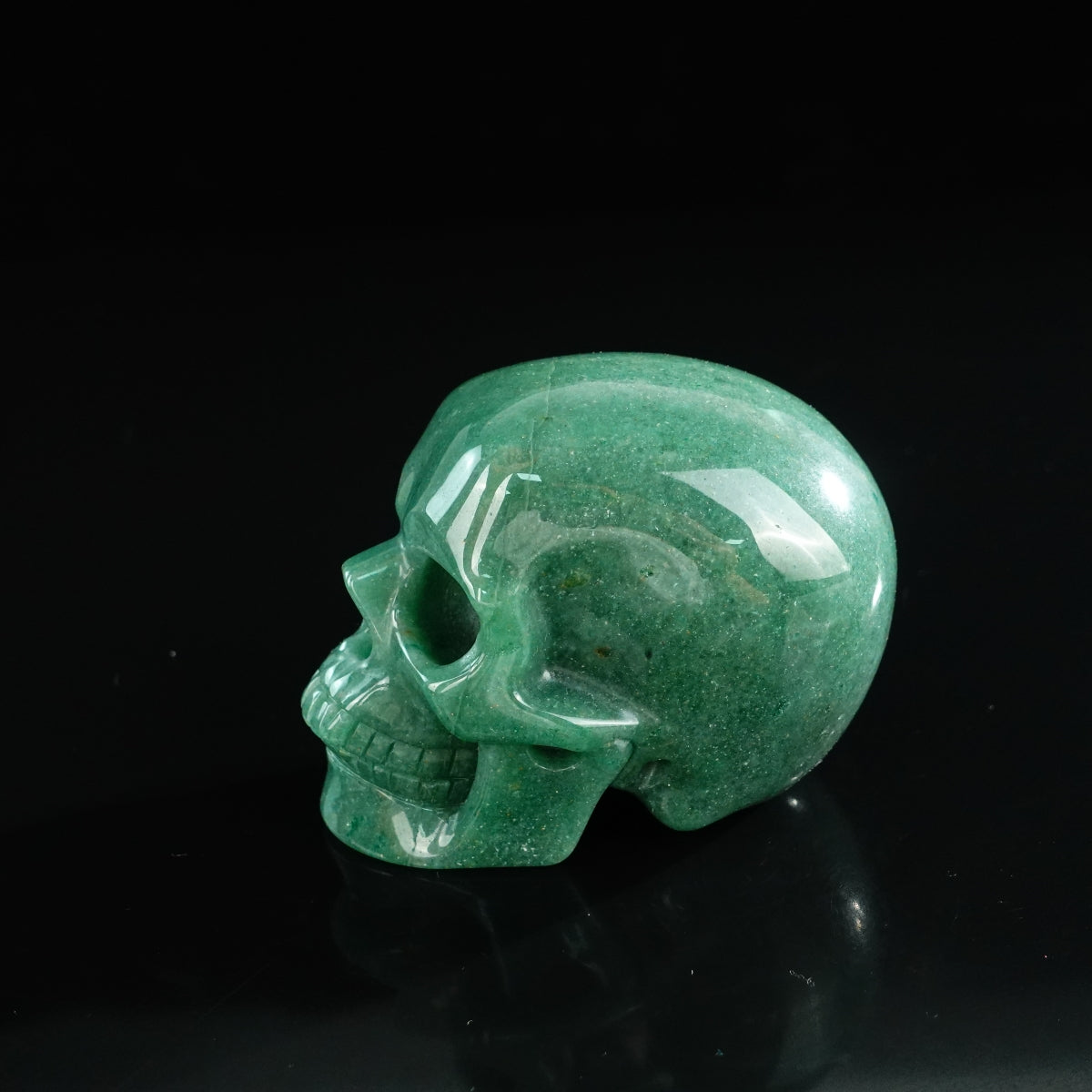 3.0" Green Aventurine Crystal Skull Carving - Unique Piece #GA10