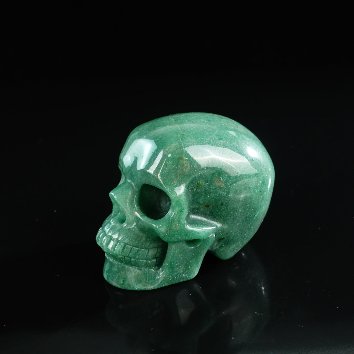 3.0" Green Aventurine Crystal Skull Carving - Unique Piece #GA10