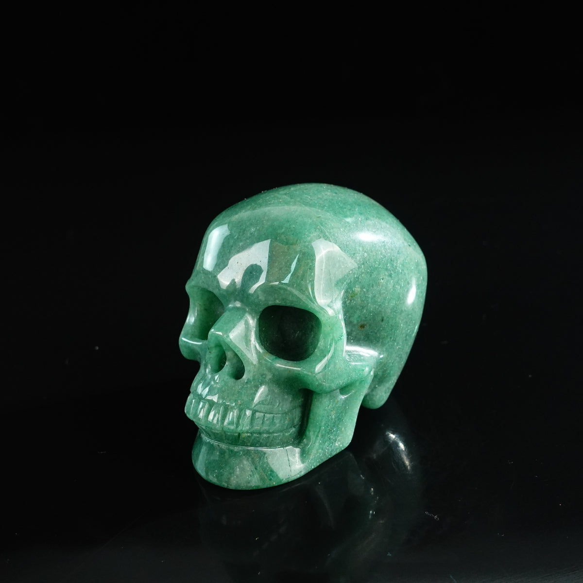 3.0" Green Aventurine Crystal Skull Carving - Unique Piece #GA10