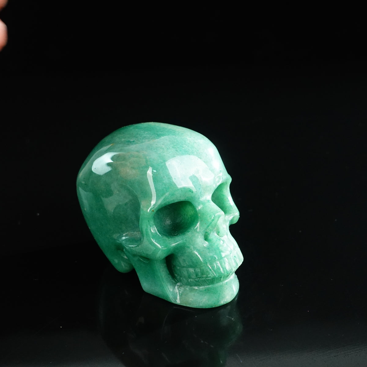 3.0" Green Aventurine Crystal Skull Carving - Unique Piece #GA11