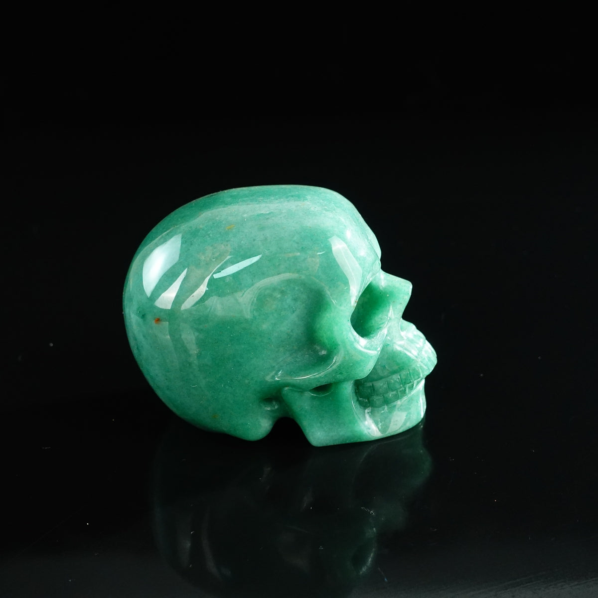 3.0" Green Aventurine Crystal Skull Carving - Unique Piece #GA11