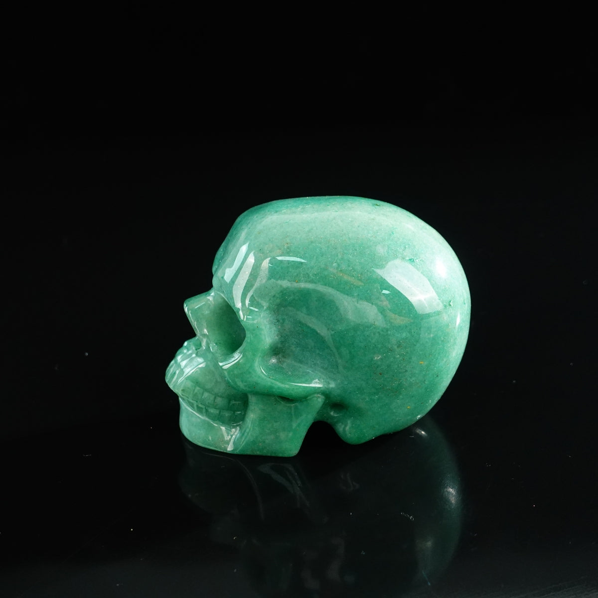 3.0" Green Aventurine Crystal Skull Carving - Unique Piece #GA11