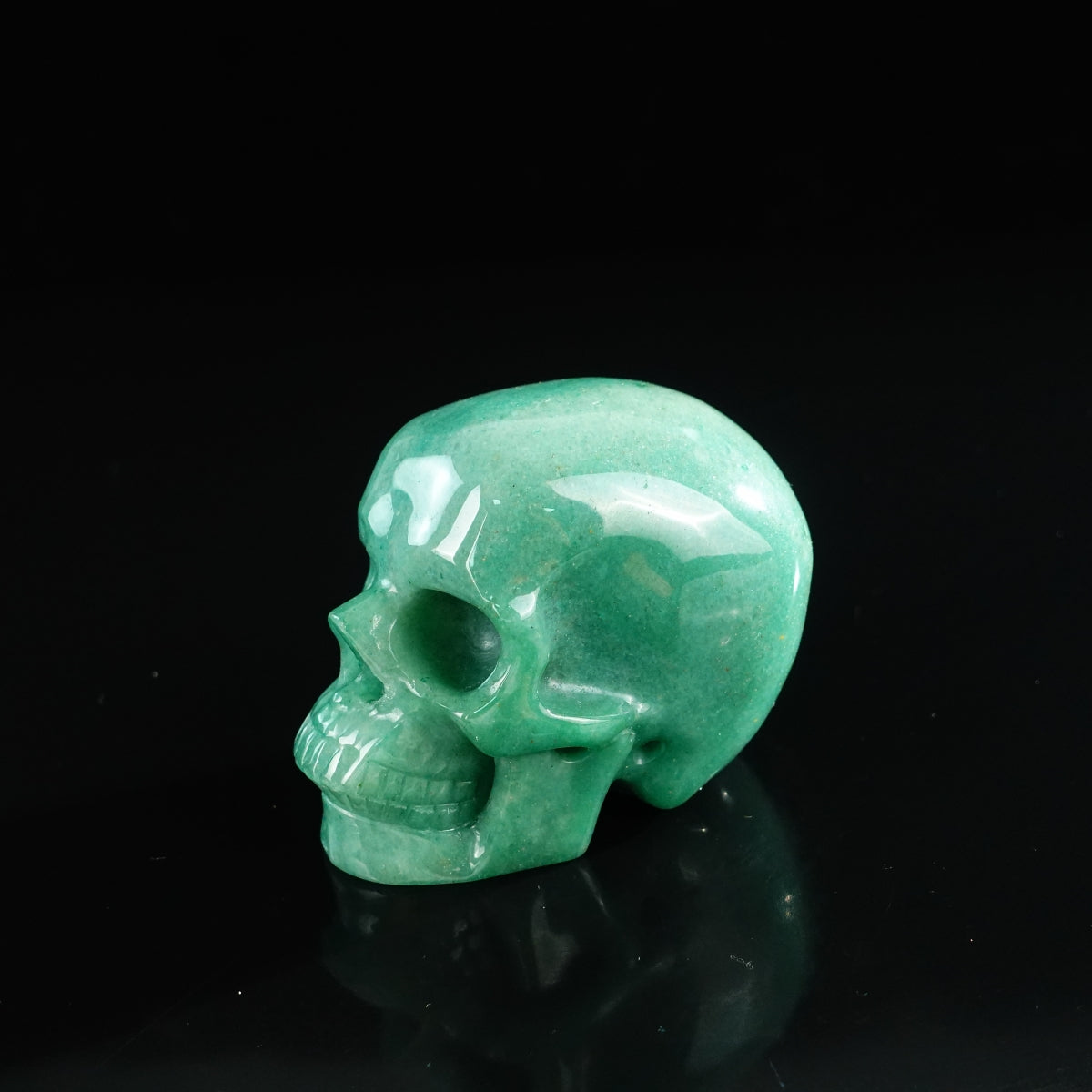 3.0" Green Aventurine Crystal Skull Carving - Unique Piece #GA11