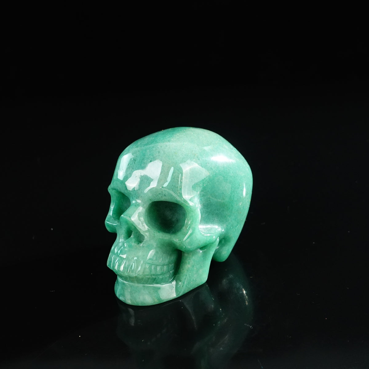 3.0" Green Aventurine Crystal Skull Carving - Unique Piece #GA11