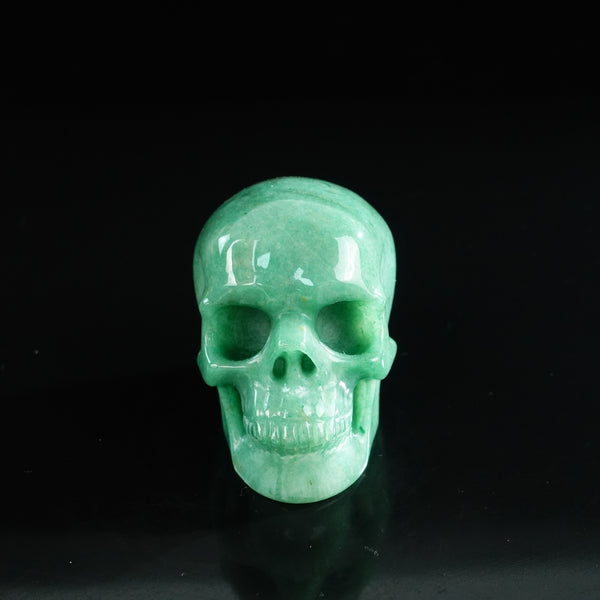 3.0" Green Aventurine Crystal Skull Carving - Unique Piece #GA12