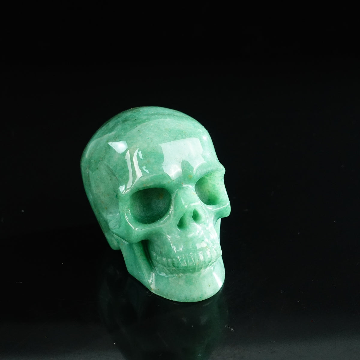 3.0" Green Aventurine Crystal Skull Carving - Unique Piece #GA12