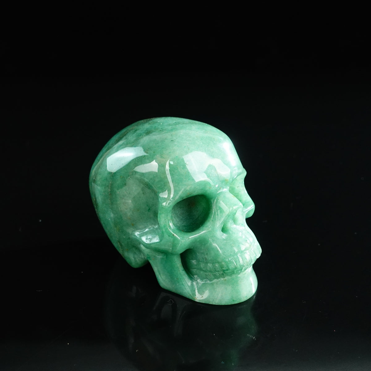 3.0" Green Aventurine Crystal Skull Carving - Unique Piece #GA12