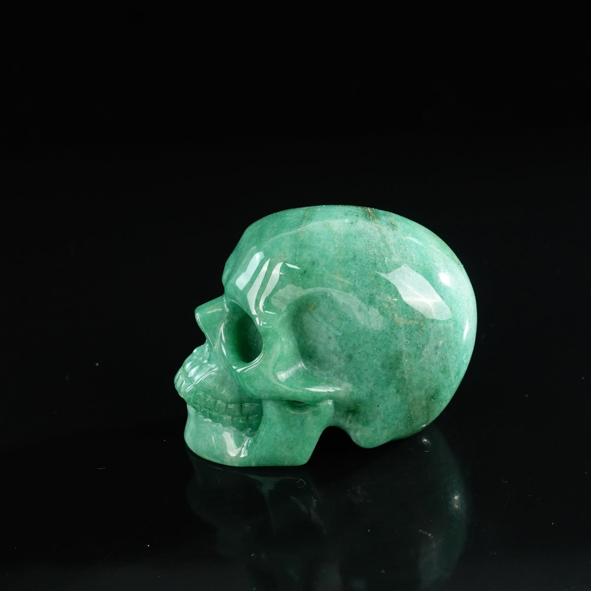 3.0" Green Aventurine Crystal Skull Carving - Unique Piece #GA12