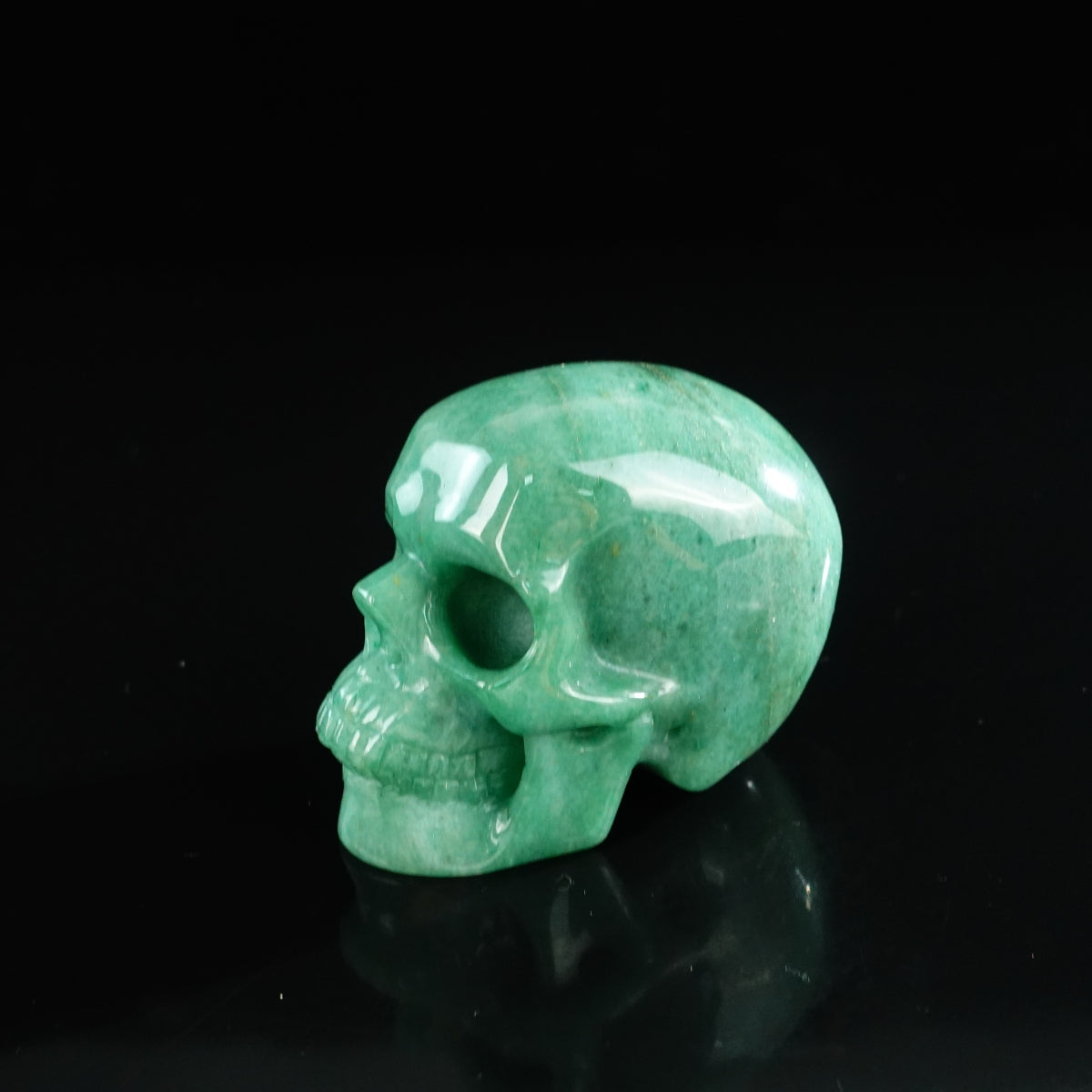 3.0" Green Aventurine Crystal Skull Carving - Unique Piece #GA12