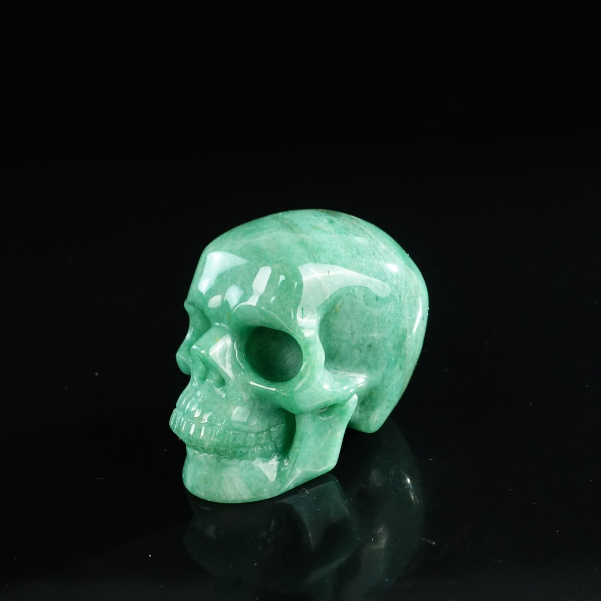 3.0" Green Aventurine Crystal Skull Carving - Unique Piece #GA12
