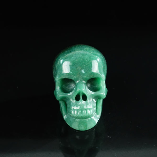 3.0" Green Aventurine Crystal Skull Carving - Unique Piece #GA13