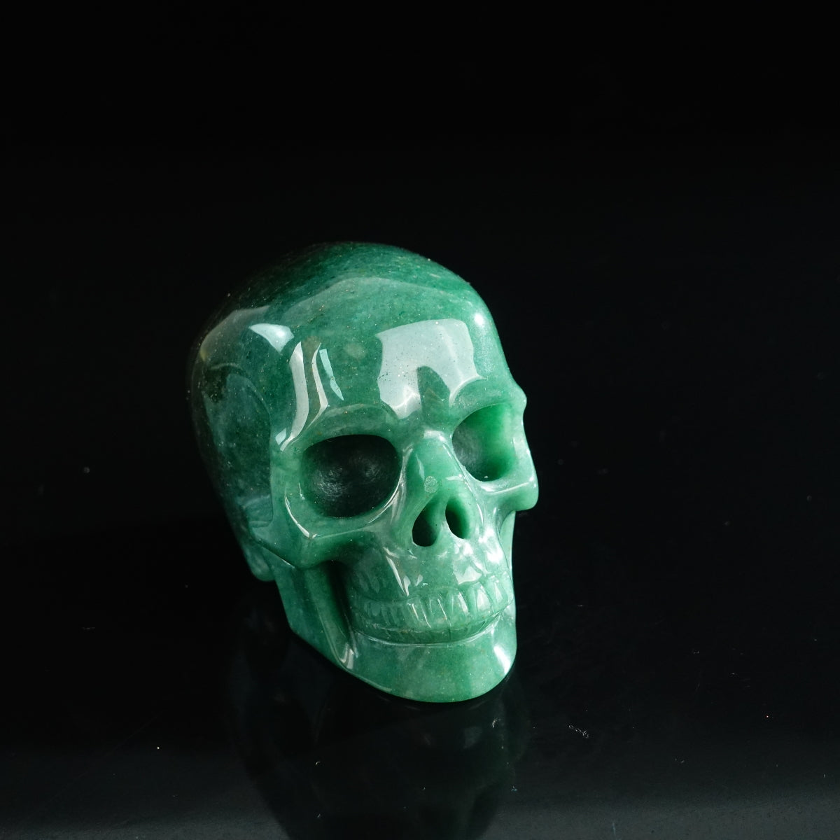 3.0" Green Aventurine Crystal Skull Carving - Unique Piece #GA13