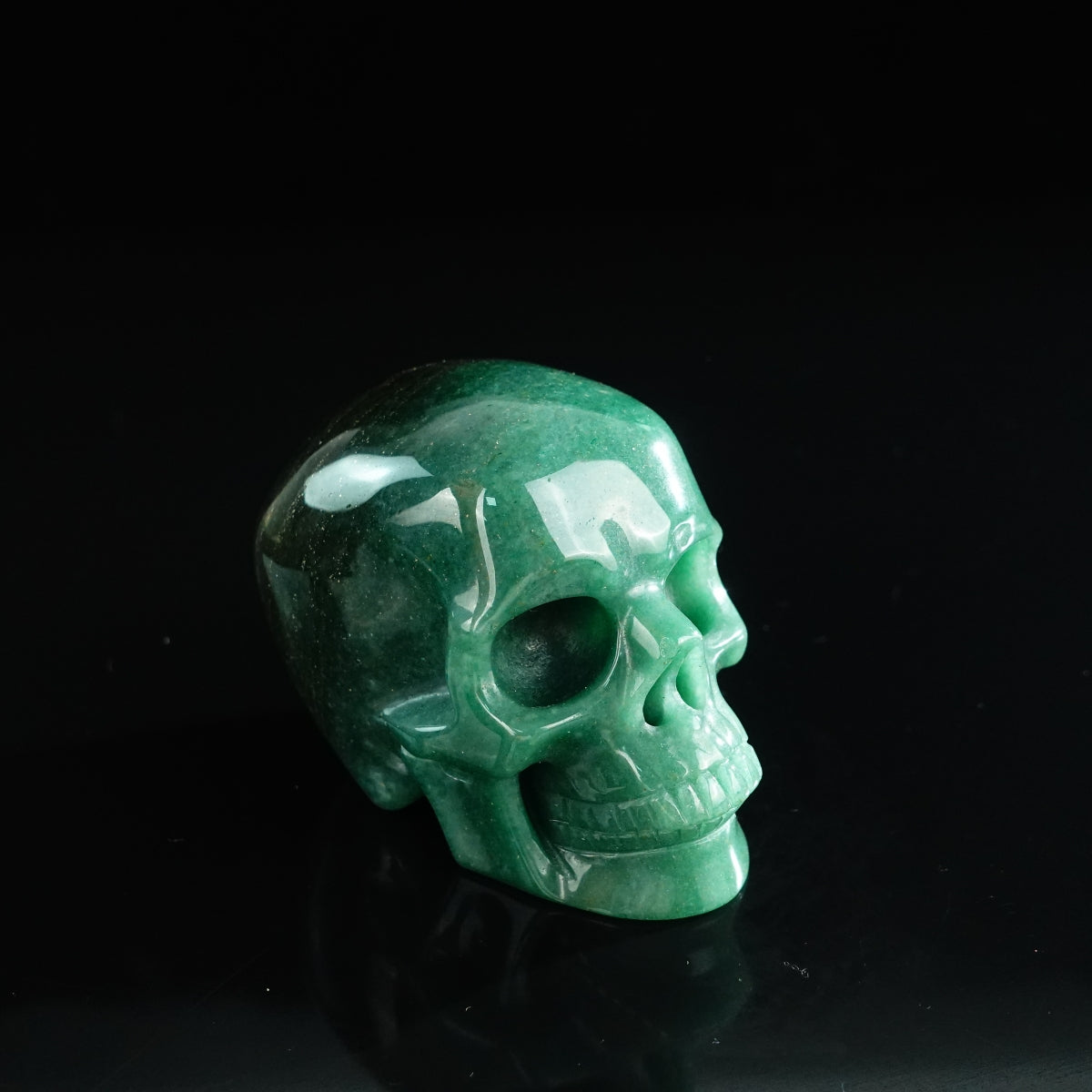 3.0" Green Aventurine Crystal Skull Carving - Unique Piece #GA13