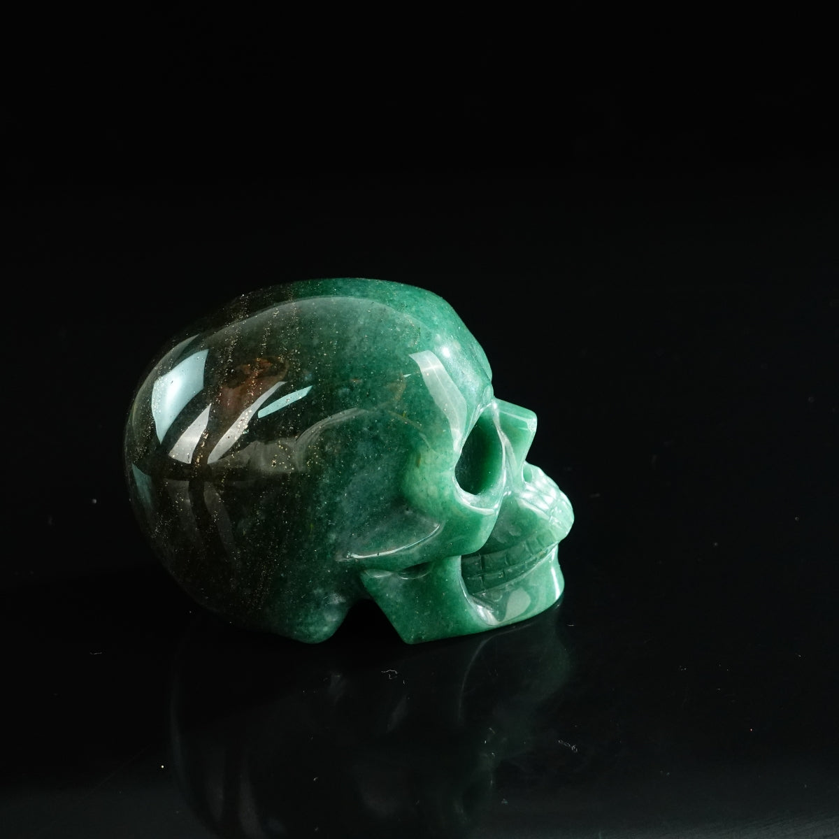 3.0" Green Aventurine Crystal Skull Carving - Unique Piece #GA13