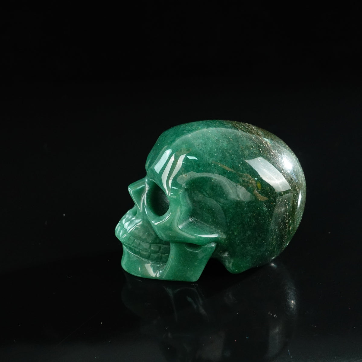 3.0" Green Aventurine Crystal Skull Carving - Unique Piece #GA13