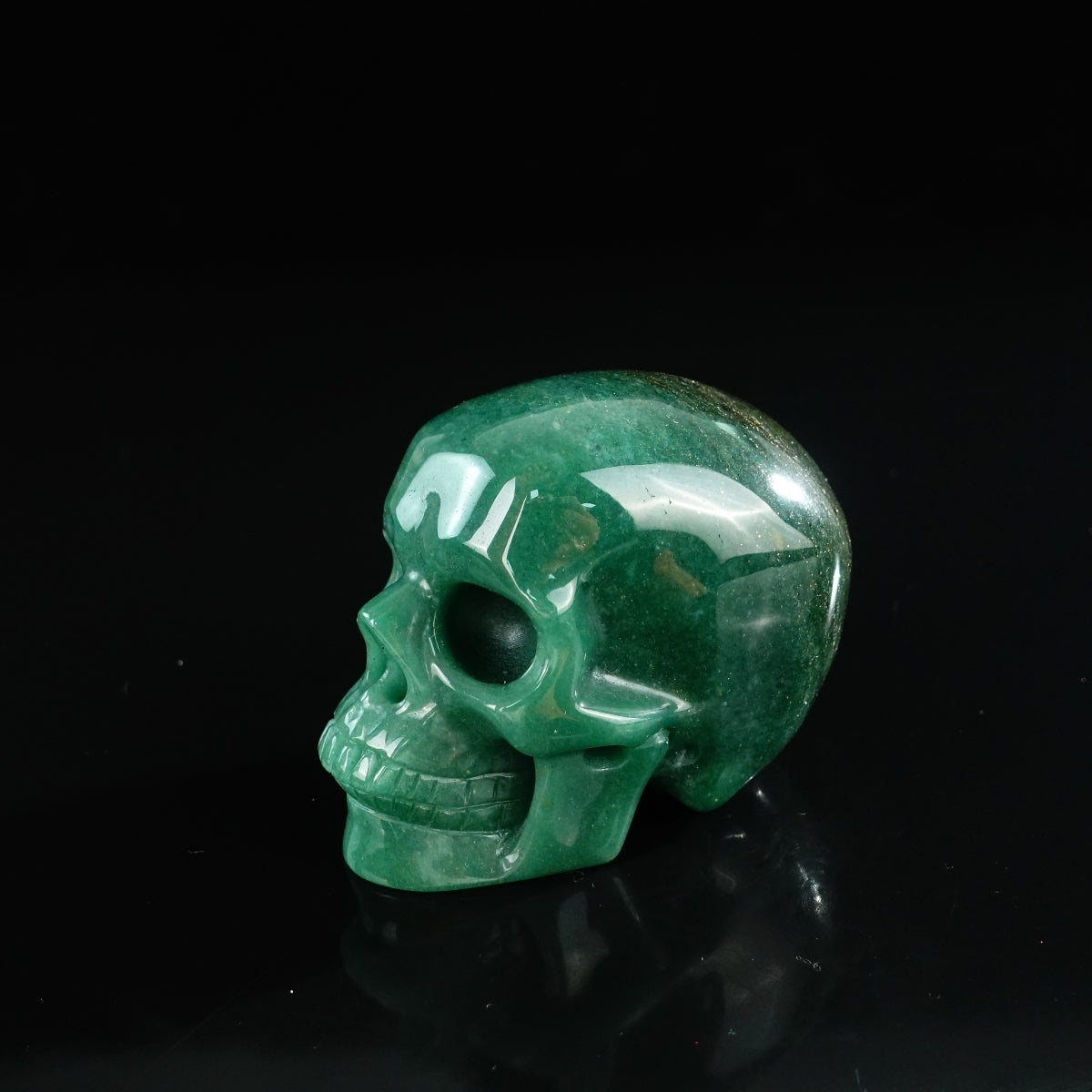 3.0" Green Aventurine Crystal Skull Carving - Unique Piece #GA13