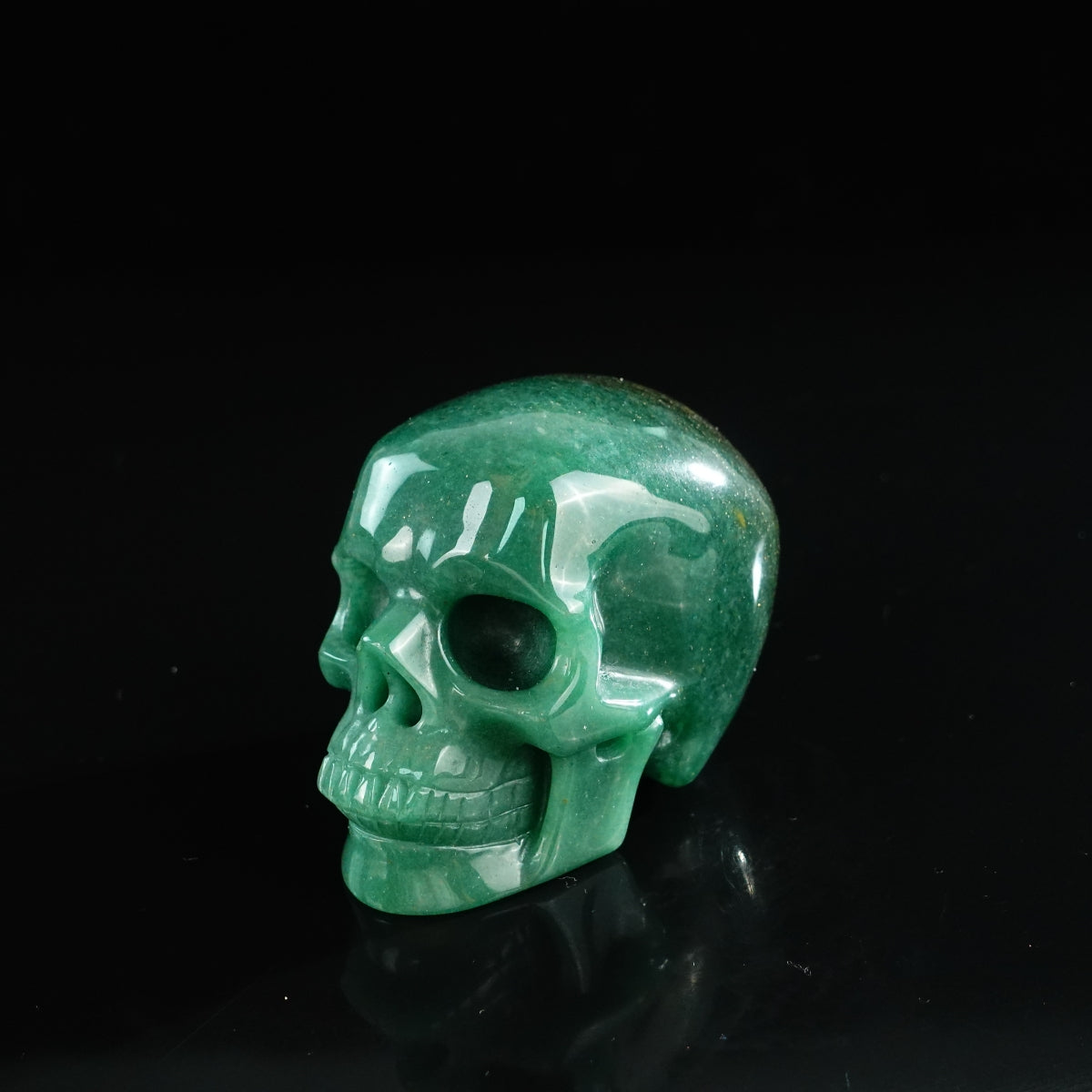 3.0" Green Aventurine Crystal Skull Carving - Unique Piece #GA13