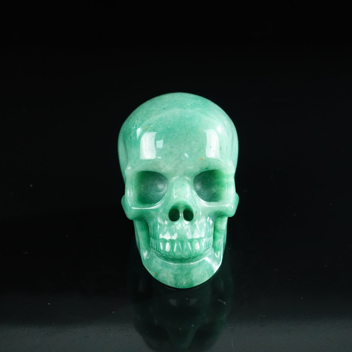 3.0" Green Aventurine Crystal Skull Carving - Unique Piece #GA14
