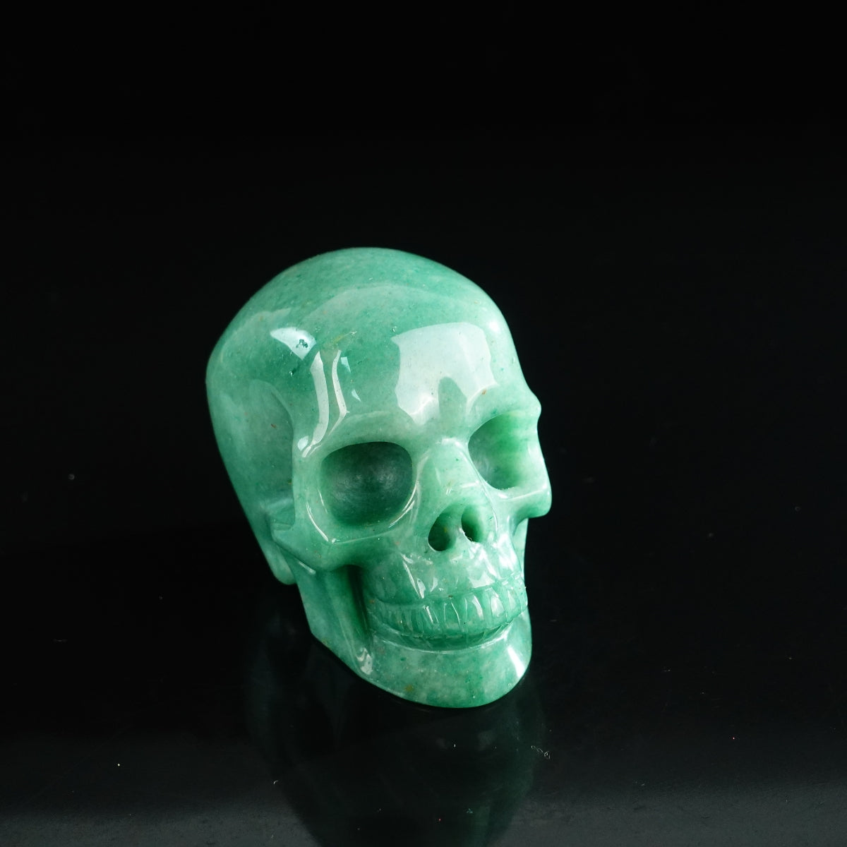 3.0" Green Aventurine Crystal Skull Carving - Unique Piece #GA14
