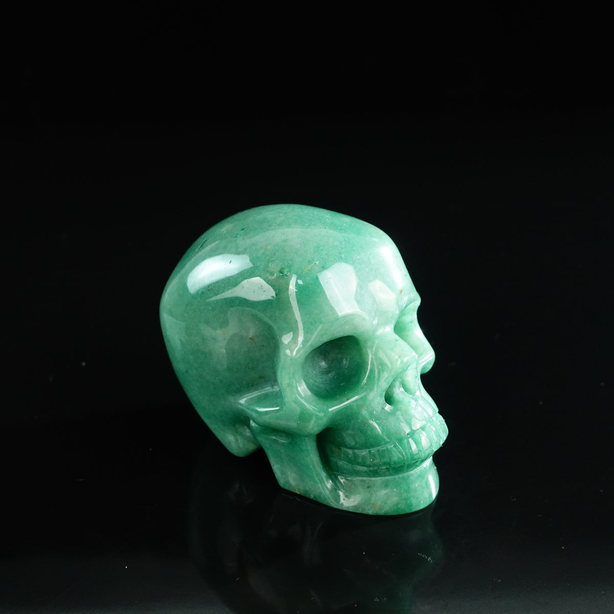 3.0" Green Aventurine Crystal Skull Carving - Unique Piece #GA14