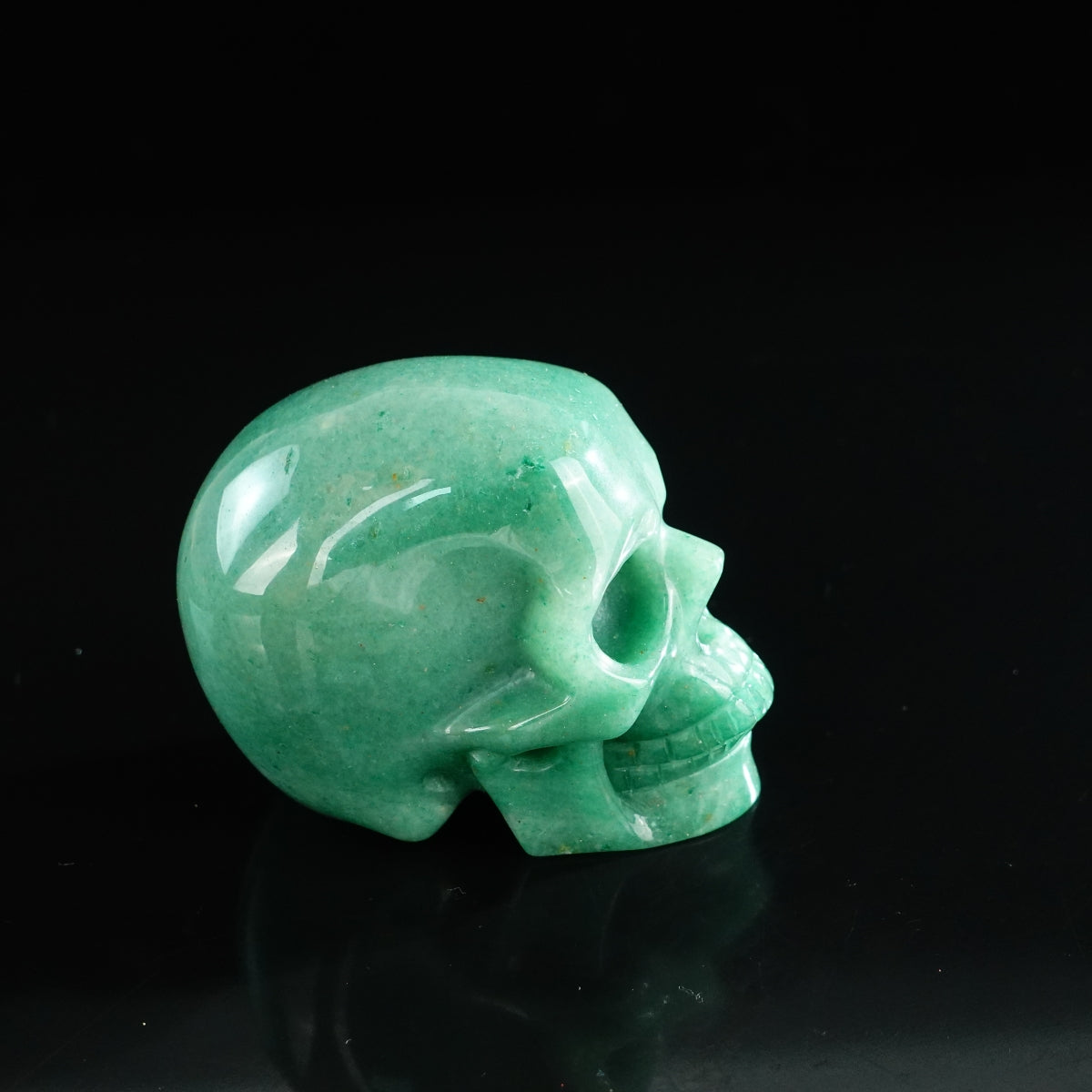 3.0" Green Aventurine Crystal Skull Carving - Unique Piece #GA14