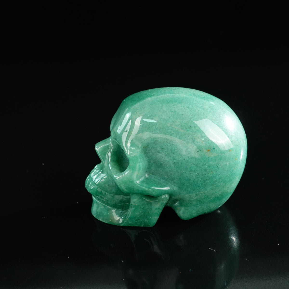 3.0" Green Aventurine Crystal Skull Carving - Unique Piece #GA14