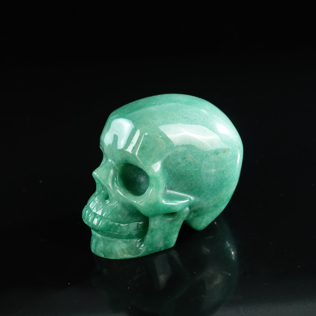 3.0" Green Aventurine Crystal Skull Carving - Unique Piece #GA14