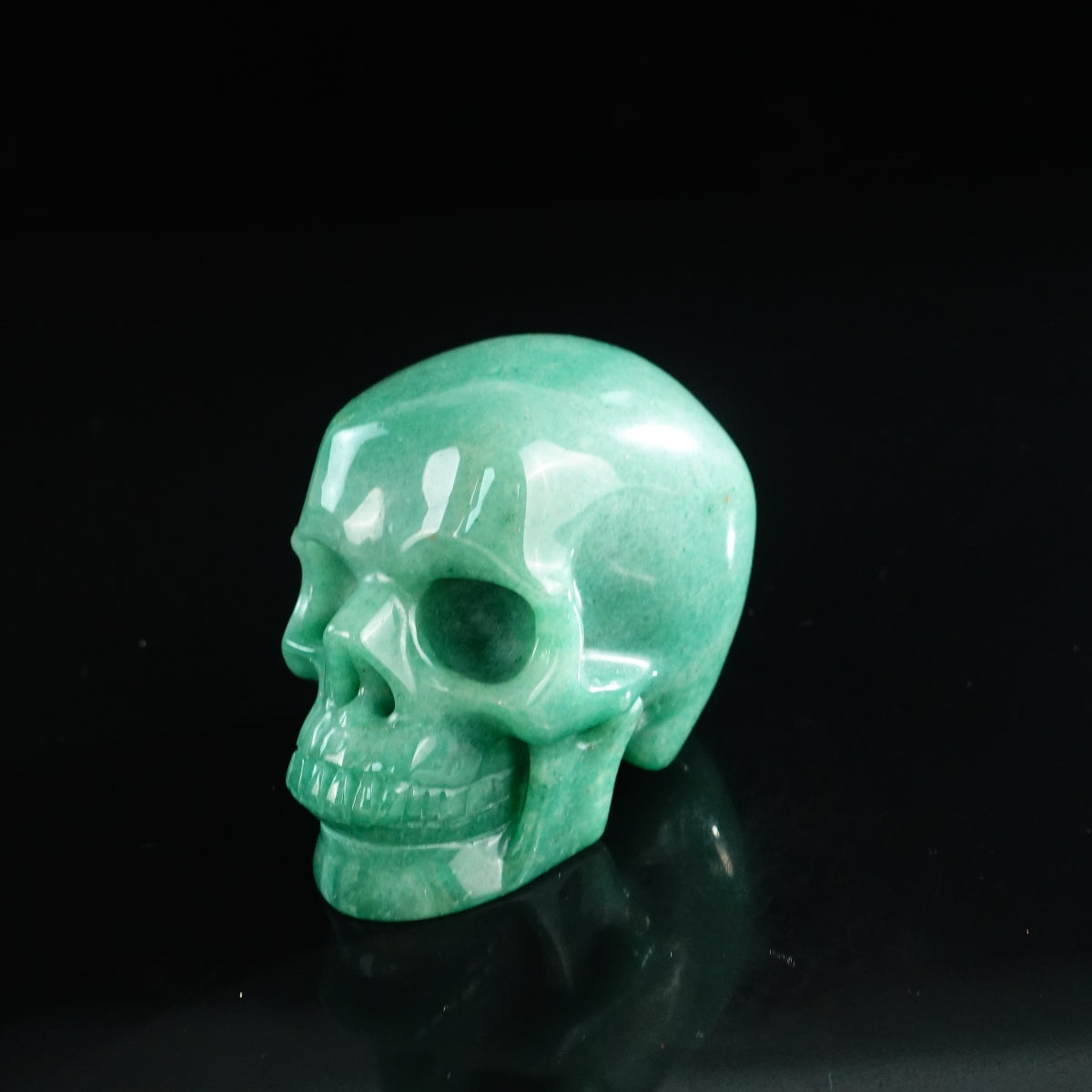 3.0" Green Aventurine Crystal Skull Carving - Unique Piece #GA14