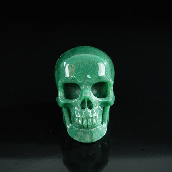 3.0" Green Aventurine Crystal Skull Carving - Unique Piece #GA15