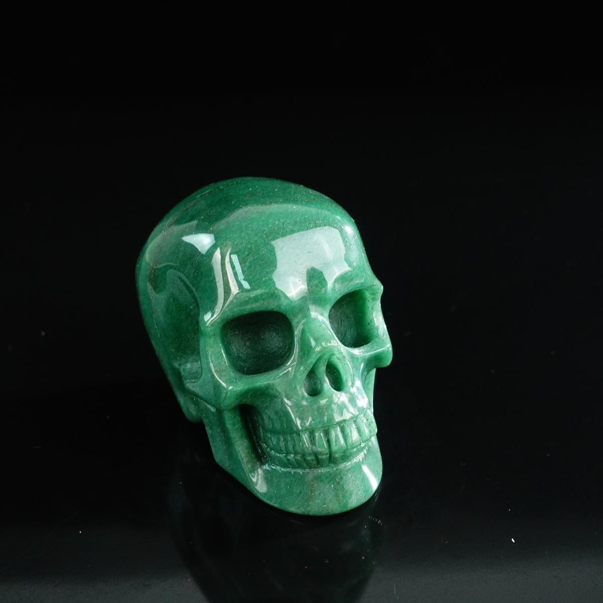 3.0" Green Aventurine Crystal Skull Carving - Unique Piece #GA15