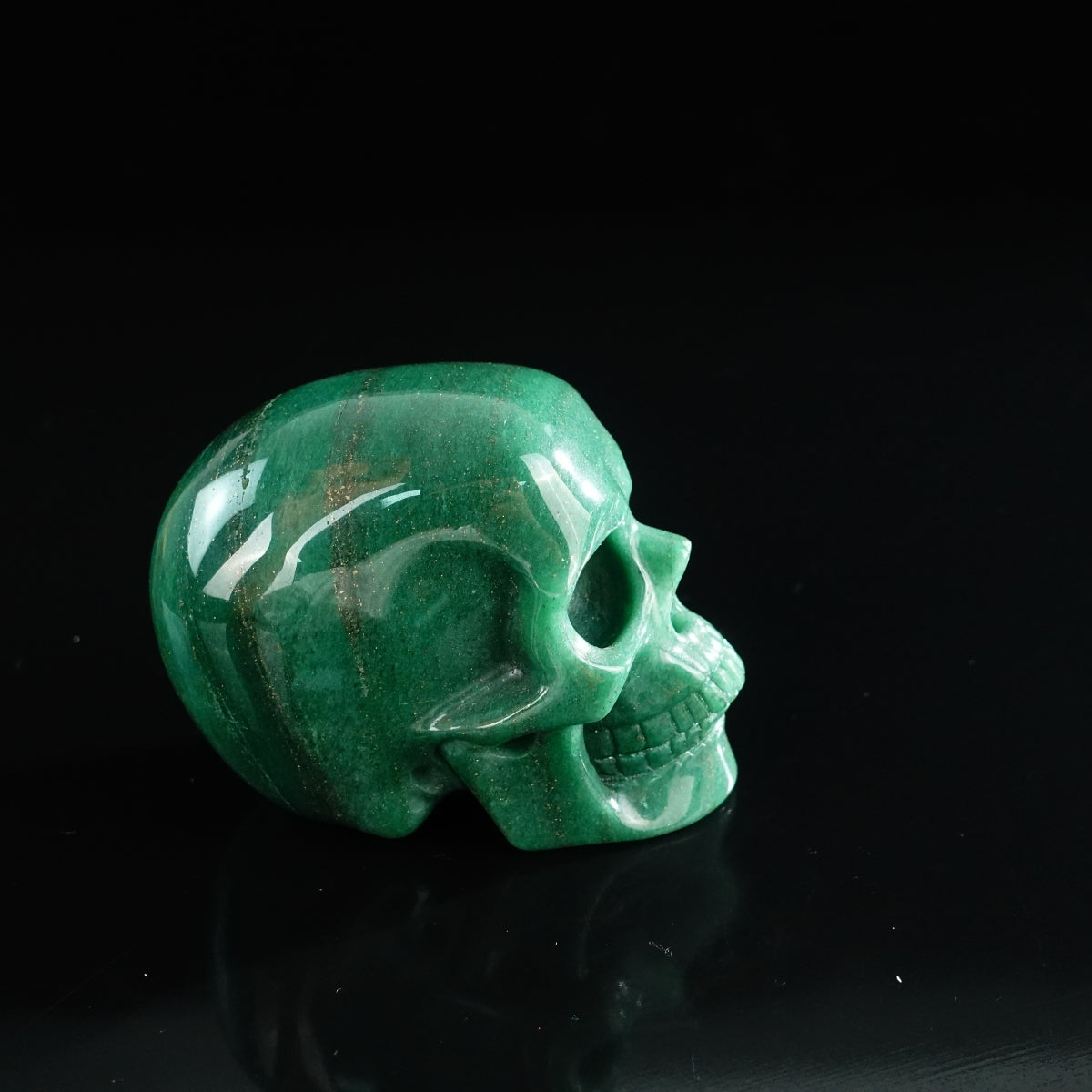 3.0" Green Aventurine Crystal Skull Carving - Unique Piece #GA15