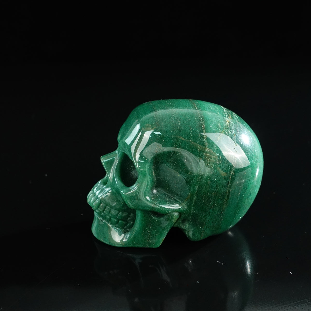 3.0" Green Aventurine Crystal Skull Carving - Unique Piece #GA15